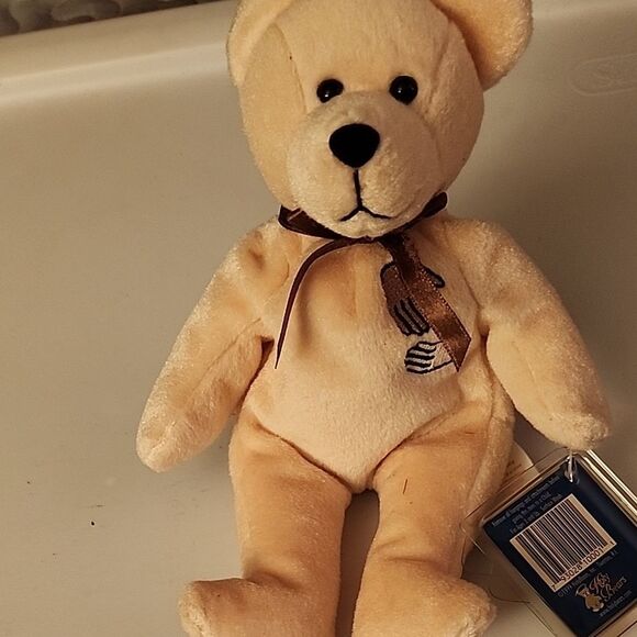 Charming Plush Bear with Bow - Picture 1 of 11